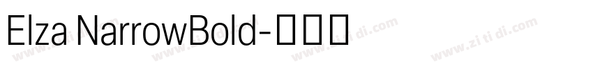 Elza NarrowBold字体转换